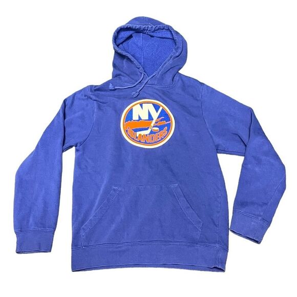 Y2K Blue Majestic Ladies New York Islanders NHL pullover sweatshirt size small - Picture 1 of 6